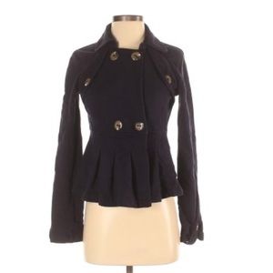 Allihop anthropologie charcoal pen plum cardigan~M